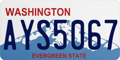 WA license plate AYS5067