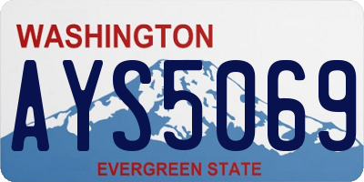 WA license plate AYS5069