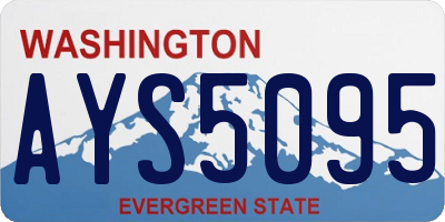 WA license plate AYS5095