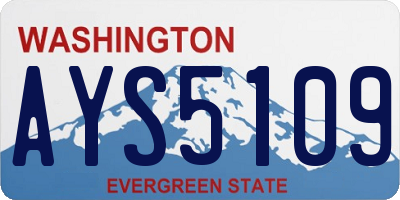 WA license plate AYS5109