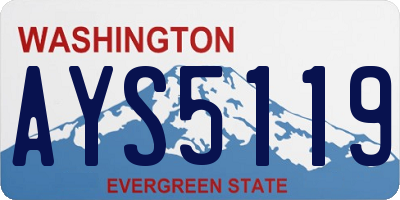 WA license plate AYS5119