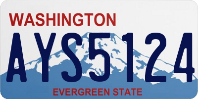WA license plate AYS5124