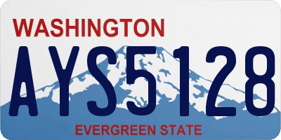 WA license plate AYS5128