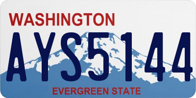 WA license plate AYS5144
