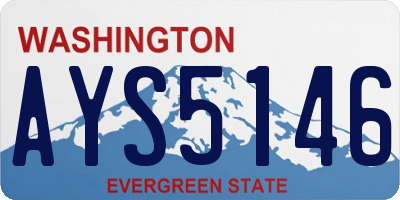 WA license plate AYS5146