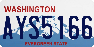 WA license plate AYS5166