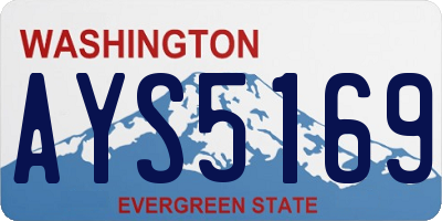 WA license plate AYS5169