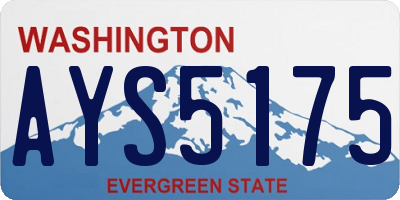 WA license plate AYS5175