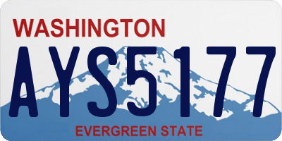 WA license plate AYS5177