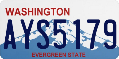WA license plate AYS5179