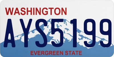 WA license plate AYS5199