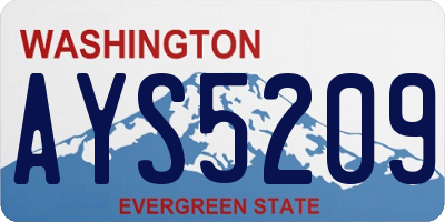 WA license plate AYS5209
