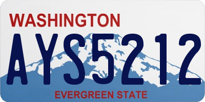 WA license plate AYS5212