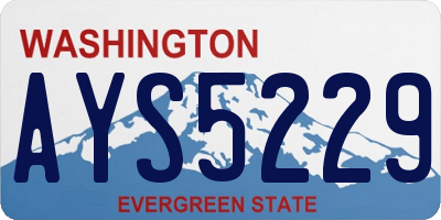 WA license plate AYS5229