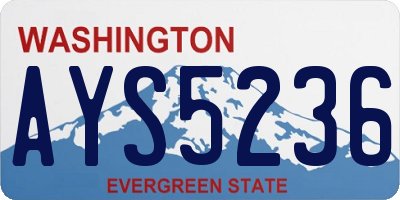 WA license plate AYS5236