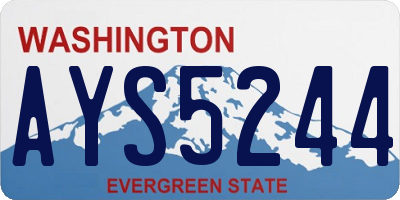WA license plate AYS5244