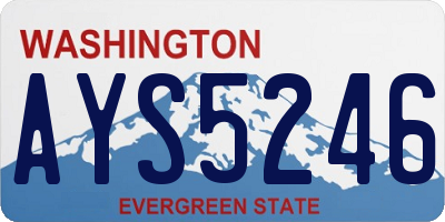 WA license plate AYS5246