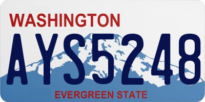 WA license plate AYS5248