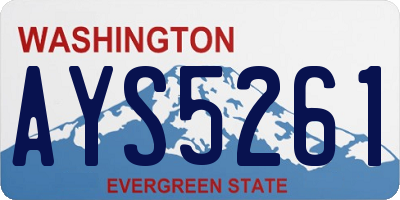 WA license plate AYS5261