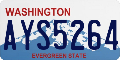 WA license plate AYS5264