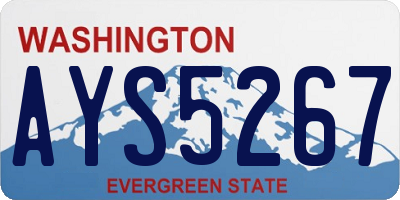 WA license plate AYS5267
