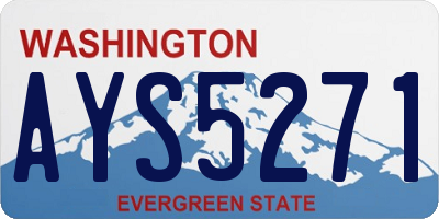 WA license plate AYS5271