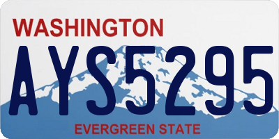 WA license plate AYS5295