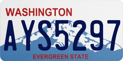 WA license plate AYS5297