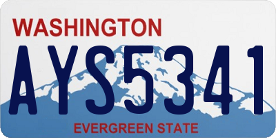 WA license plate AYS5341