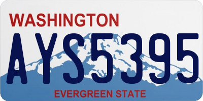 WA license plate AYS5395