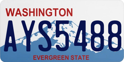 WA license plate AYS5488
