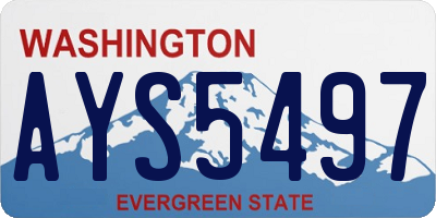 WA license plate AYS5497