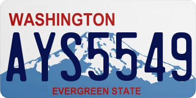 WA license plate AYS5549
