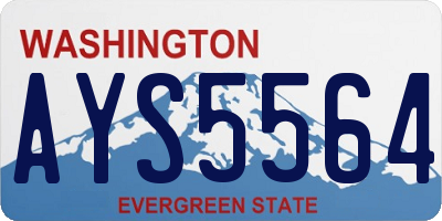 WA license plate AYS5564