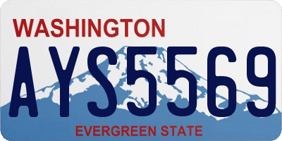 WA license plate AYS5569