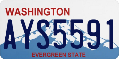 WA license plate AYS5591
