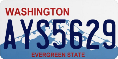 WA license plate AYS5629
