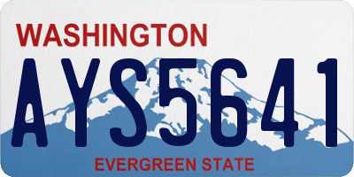 WA license plate AYS5641