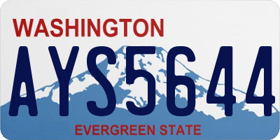 WA license plate AYS5644