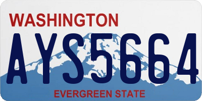 WA license plate AYS5664