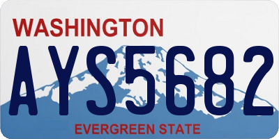 WA license plate AYS5682