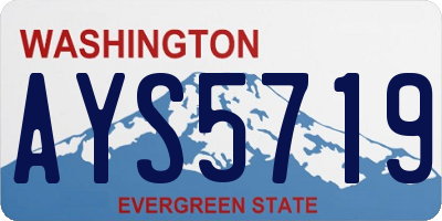 WA license plate AYS5719