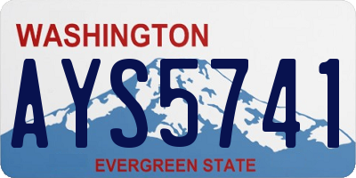 WA license plate AYS5741
