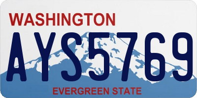 WA license plate AYS5769