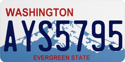 WA license plate AYS5795