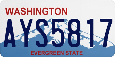 WA license plate AYS5817