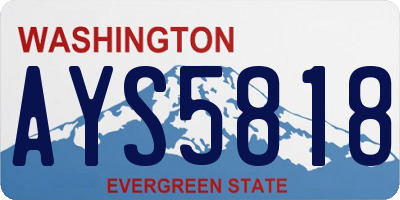 WA license plate AYS5818