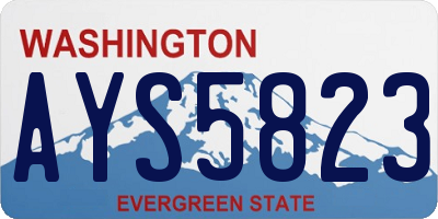 WA license plate AYS5823