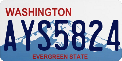 WA license plate AYS5824