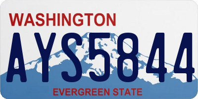 WA license plate AYS5844